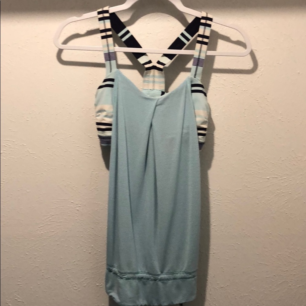 Lulu workout top with built in bra